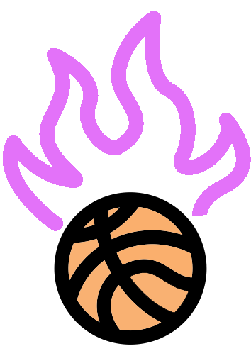 icon of basketball with flames