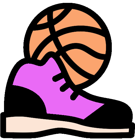 icon of a shoe and basketball